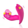Silicone vibrátor és pulzátor vezeték nélküli vezérlés, fűthető 10 mód USB töltésű fekete