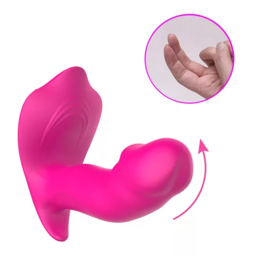 Silicone vibrátor és pulzátor vezeték nélküli vezérlés, fűthető 10 mód USB töltésű fekete