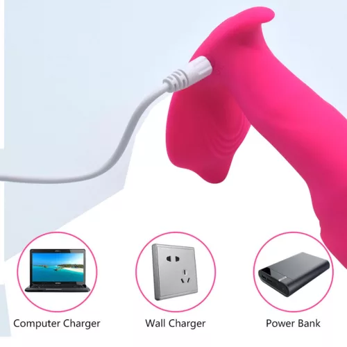 Silicone vibrátor és pulzátor vezeték nélküli vezérlés, fűthető 10 mód USB töltésű fekete