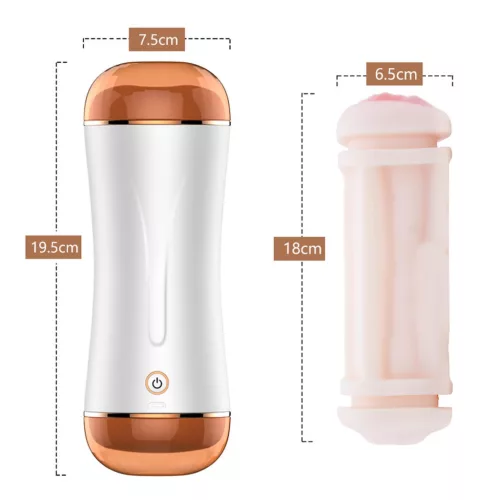 B Series Vibráló maszturbátor USB töltéssel dupla véggel
