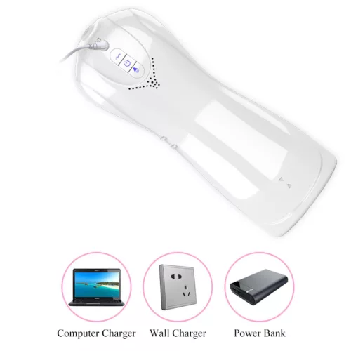 B Series Masturbátor fehér USB 7+7 funkcióval