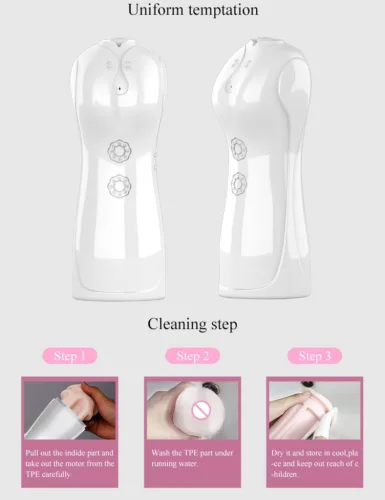 B Series Masturbátor fehér USB 7+7 funkcióval