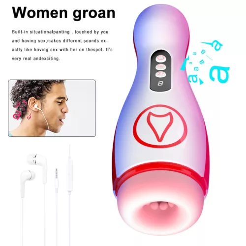 Vibráló maszturbátor pohár 7 szívóerővel és vibrációs fokozattal