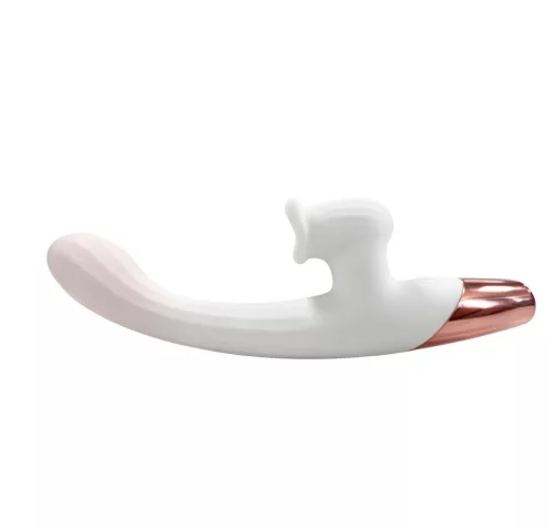 Dual Action Vibrátor 7 mód, 7 szívás, melegíthető USB töltés 18,7 cm