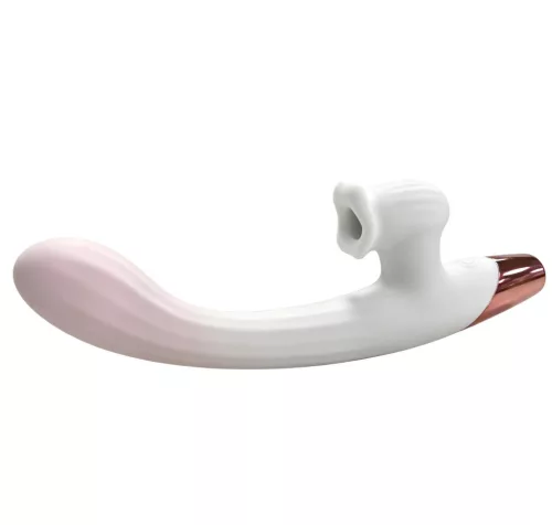 Dual Action Vibrátor 7 mód, 7 szívás, melegíthető USB töltés 18,7 cm