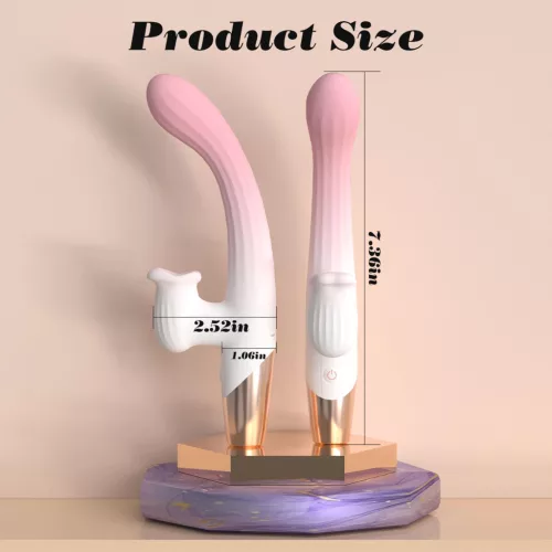 Dual Action Vibrátor 7 mód, 7 szívás, melegíthető USB töltés 18,7 cm