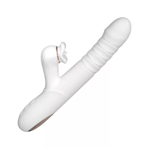 Vibrátor rotációval, nyelvmozgással G-pont stimuláló 23,5 cm fekete