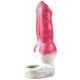 Yorkshire Terrier péniszvédő – érzéki pink-szürke 17 x 6 cm