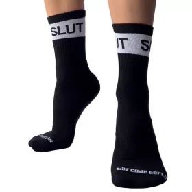 Fetish Slut – fekete tüll zokni érzéki stílusban