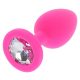 Jewelry Plug – Gyönyörű pink gyémánt popsi izgató S 6x2,8cm