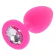 Jewelry Plug – Gyönyörű pink gyémánt popsi izgató S 6x2,8cm
