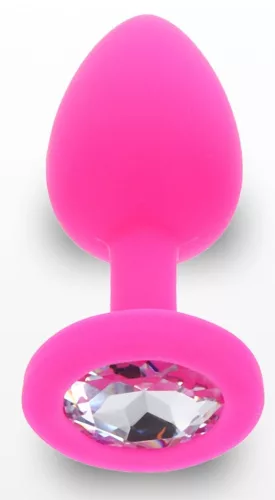 Jewelry Plug – Gyönyörű pink gyémánt popsi izgató S 6x2,8cm