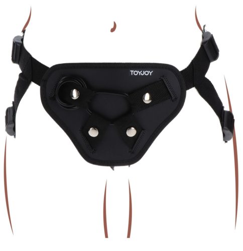 Strap-On Deluxe – prémium fekete dildós heveder پن