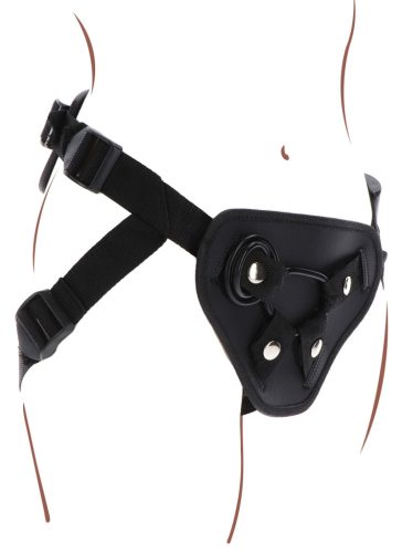 Strap-On Deluxe – prémium fekete dildós heveder پن