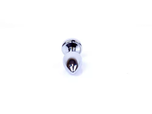 Plug-jewellery Anál plug Led fény, hűthető melegíthető 7 cm ezüst
