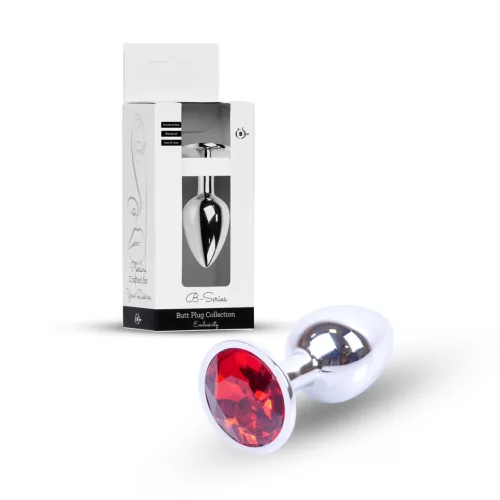 Anal plug Fém, hűthető, fűthető 7 cm piros