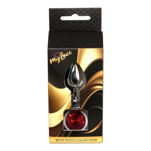 MyLove Toys Anál plug díszített, anatómiai 7 cm piros