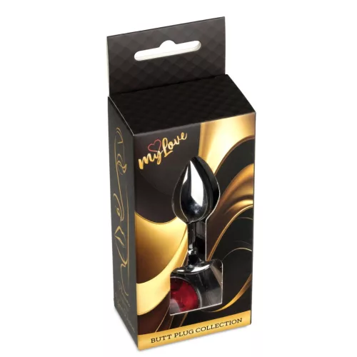 Anal plug Fém, hűthető, melegíthető 7 cm piros