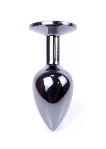 Anal plug Anatómiás formájú, díszített 7 cm ezüstszürke