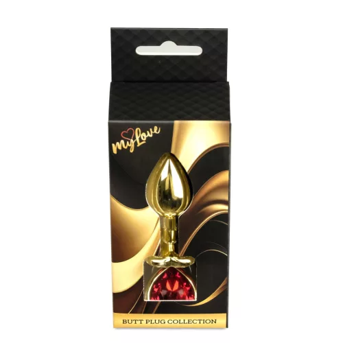 Mylove Toys Anál plug Bulbos formás, rozsdamentes acél 7 cm piros