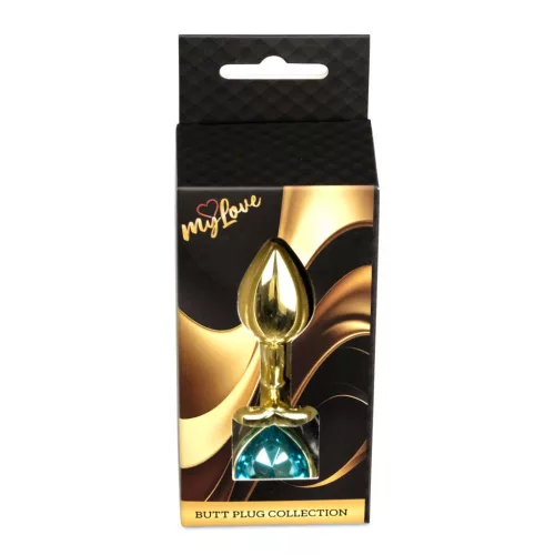 MyLove Toys Anál plug Fém anyag, hűthető 7 cm világoskék