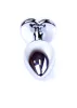 Anál plug Fém, hűthető, dekoratív 7 cm ezüst szív alakú díszítéssel