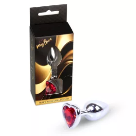   MyLove Toys Anál plug Ékszeres, rozsdamentes acél 7 cm piros