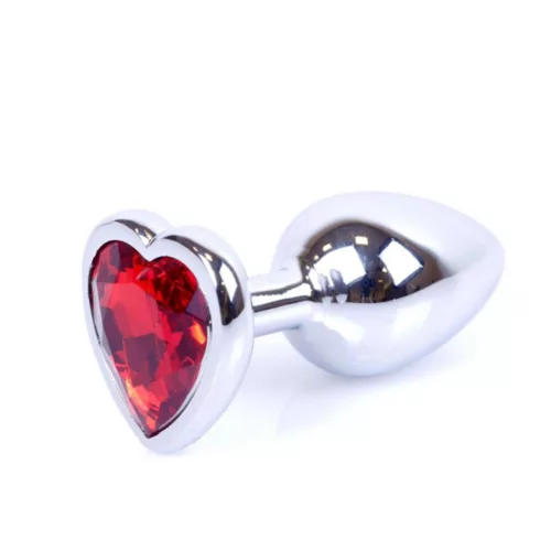 MyLove Toys Anál plug Ékszeres, rozsdamentes acél 7 cm piros