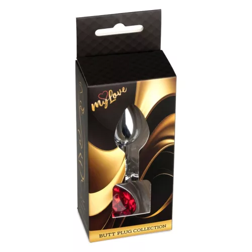 MyLove Toys Anál plug Ékszeres, rozsdamentes acél 7 cm piros