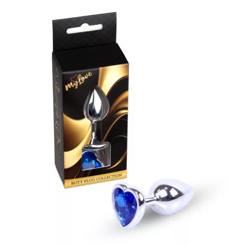 MyLove Toys Anál plug Fém hűthető 7 cm sötétkék