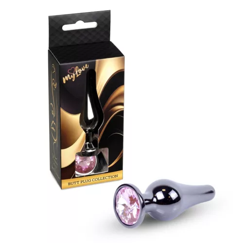 MyLove Toys Anál plug Exkluzív fém gyönggyel 9,5 cm ezüst színű