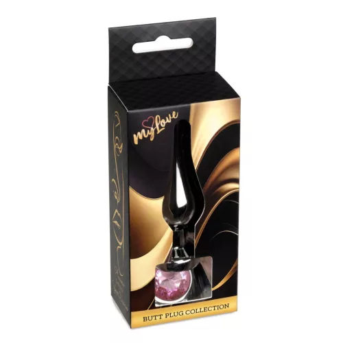 MyLove Toys Anál plug Exkluzív fém gyönggyel 9,5 cm ezüst színű