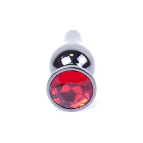 Anal plug Anatómiás, hűthető 9,5 cm piros ezüst