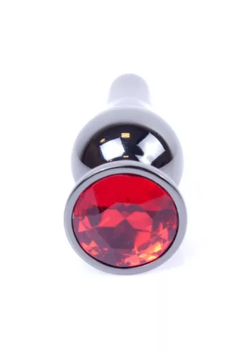 Anal plug Anatómiás, hűthető 9,5 cm piros ezüst