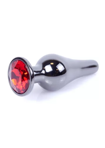 Anal plug Anatómiás, hűthető 9,5 cm piros ezüst