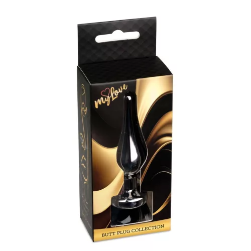 Mylove Toys Anál plug Fém, ékszeres 9,5 cm fekete