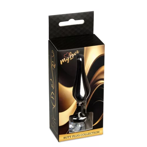 MyLove Toys Anál plug Anatómiás, ékszeres 9,5 cm ezüstszínű