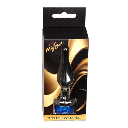 Mylove Toys Anál plug Fém, hűthető, 9,5 cm Sötétkék