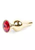 Plug-jewellery Anál plug Hűthető, Fűthető 9,5 cm piros