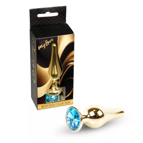MyLove Toys Anál plug fém hűthető-melegíthető 9,5 cm világoskék