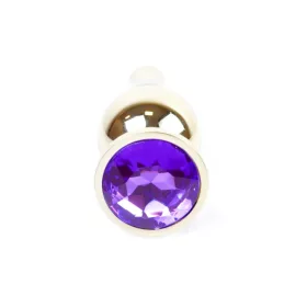 Anal plug Fém, hűthető, ékszeres 9,5 cm lila