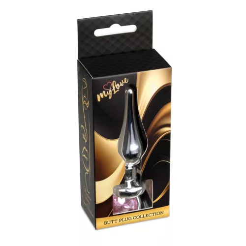 MyLove Toys Anál plug Fém, hűthető, elegáns 9,5 cm ezüst rosa