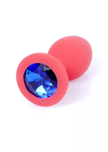 Anál plug Szilikon kivitel, kékszemű kristály 7 cm kék
