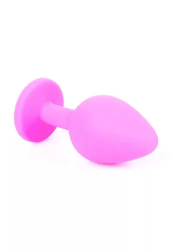 Anál plug Szilikon, sima, ékszeres 8 cm világoskék