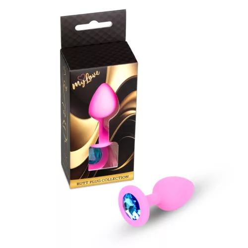 Mylove Toys Anál plug Szilikon, ékszeres 8 cm rózsaszín közepes