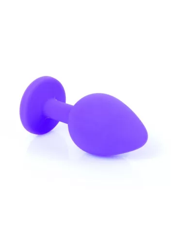 Anál plug Szilikon ékszeres Bulbusos, anatómiai 8 cm piros gyémánt