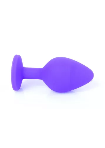 Anál plug Szilikon ékszeres Bulbusos, anatómiai 8 cm piros gyémánt