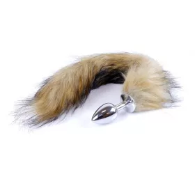   Plug-Fox Anál plug Puszysty farkas elegáns fém 45 cm barna XL
