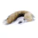Plug-Fox Anál plug Puszysty farkas elegáns fém 45 cm barna XL