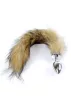 Plug-Fox Anál plug Puszysty farkas elegáns fém 45 cm barna XL